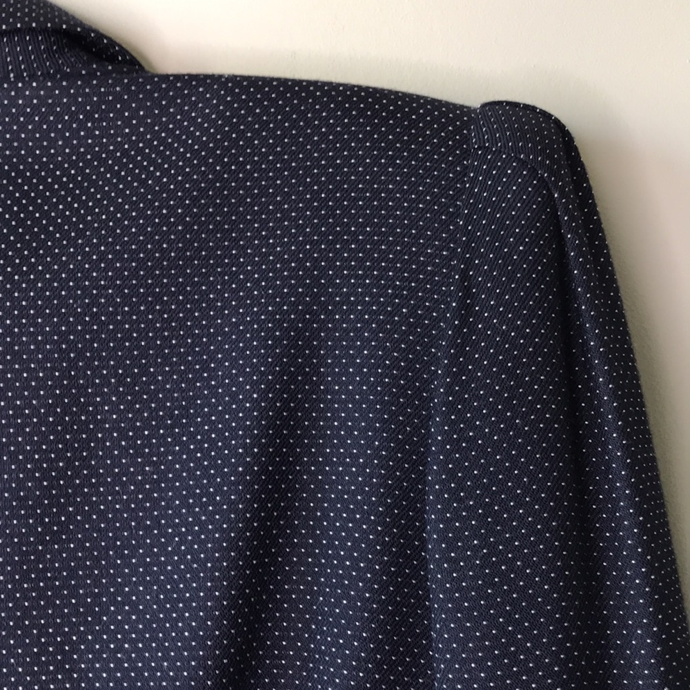 Vintage Polka Dot Peplum Blazer with Shoulder Pads - Picture 8 of 16